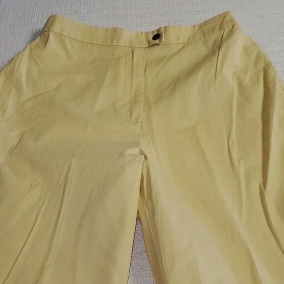 Chico's Design Eden Raffia High Waisted Sz.1 Pants Zippered Side Slit w Pockets - Picture 7 of 12